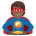 🦸🏾 superhero: medium-dark skin tone display on JoyPixels